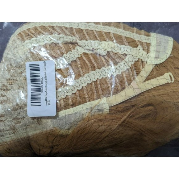 Anogol Hair Cap+ Yellow Short Wavy Cosplay Wig Anime Wigs For Boy's Synthe... - Picture 2 of 3